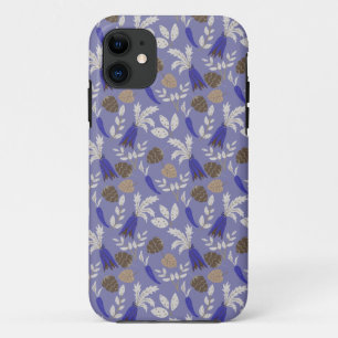 Blaue Karotten und Nüsse Muster Case-Mate iPhone Hülle