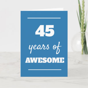 Blaue Karte zum 45. Geburtstag