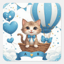 Blaue Kätzchen-Baby-Party-Wünsche 🐱