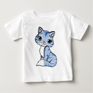 Blaue Katze felines Tier Baby T-shirt