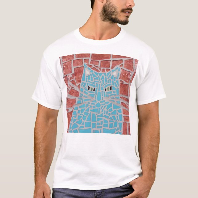 Blaue Katze I T-Shirt (Vorderseite)