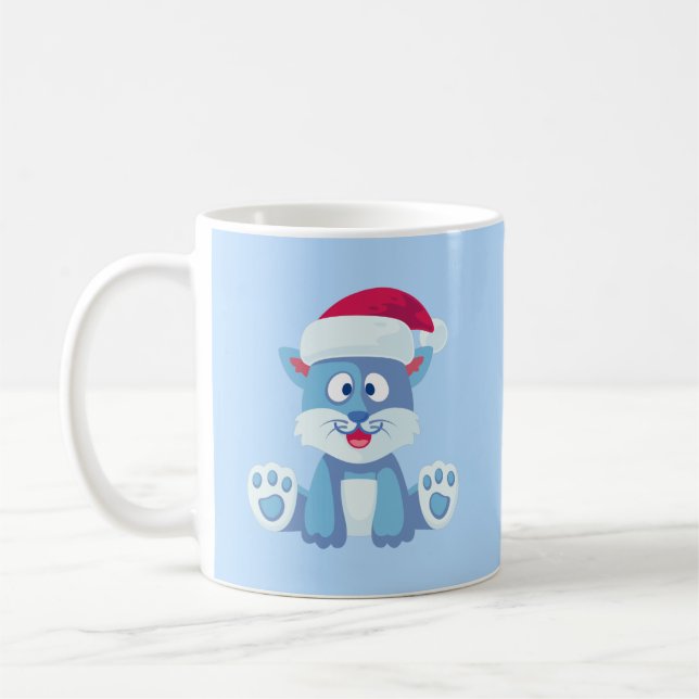 Blaue Katze Kaffeetasse (Links)
