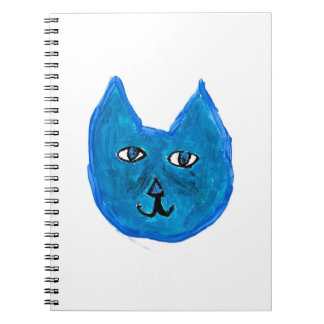 Blaue Katze Notizblock