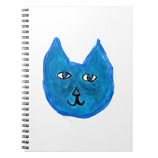 Blaue Katze Notizblock (Vorderseite)