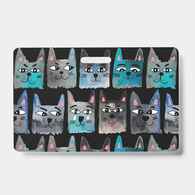 Blaue Katzen Ausweis (Vorderseite)