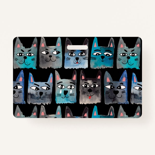 Blaue Katzen Ausweis (Vorderseite)