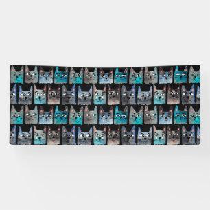 Blaue Katzen Banner