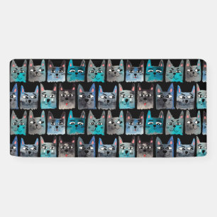 Blaue Katzen Banner