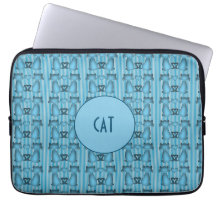 Blaue Katzen Hypnotische Streifen Design Spaß Pers