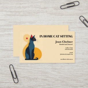 Blaue Katzen Katzenbetreuer Katzenpflege Visitenkarte
