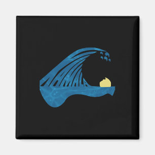 Blaue Katzen schwingen für Kamala Funny Trump Blue Magnet