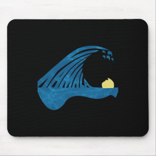 Blaue Katzen schwingen für Kamala Funny Trump Blue Mousepad