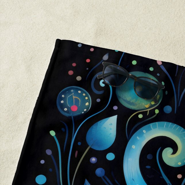 Blaue Katzen Strandtuch (Beispiel)