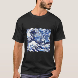 Blaue Katzen wellen auf Kamala Funny Cat Lady T-Shirt