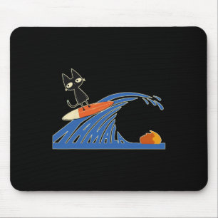 Blaue Katzen Wellen für Kamala Katzen Funny Mousepad