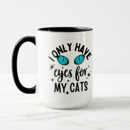Blaue Katzenaugen-Tasse, Süße Katzenliebhaber-Kaff Tasse