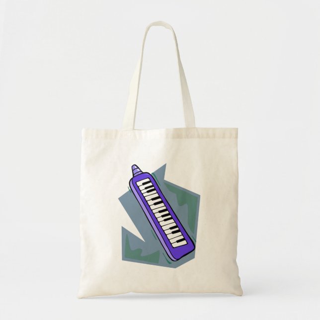 Blaue Keytar tragbare 80ertastatur-Klaviergraphik Tragetasche (Vorne)