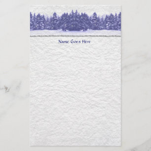 Blaue Kiefern-Linie Büttenpapier Briefpapier