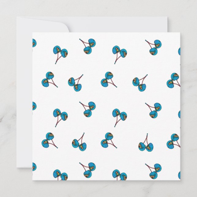 Blaue Kirsche Muster (Vorderseite)