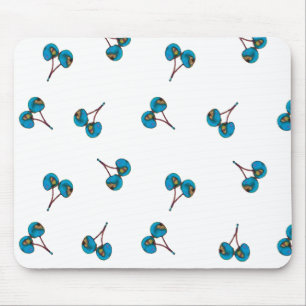 Blaue Kirsche Muster Mousepad
