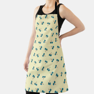 Blaue Kirsche Muster Schürze