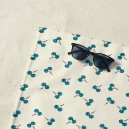 Blaue Kirsche Muster Strandtuch
