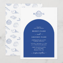 Blaue Klaffmuschel Strand Hochzeit