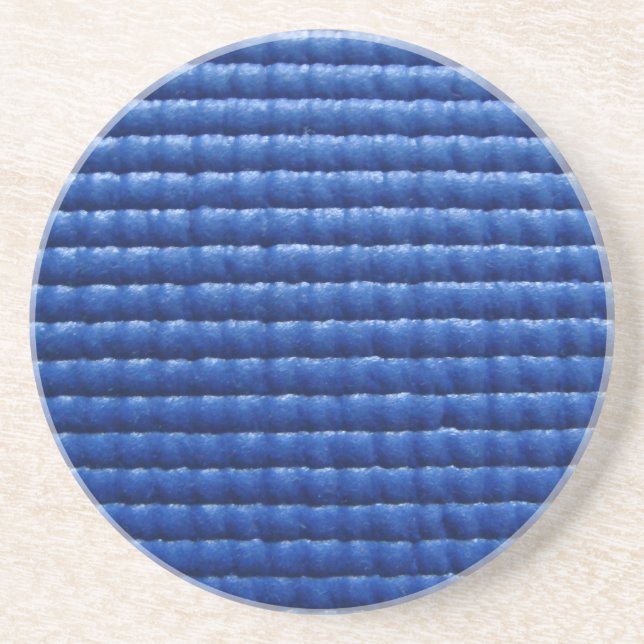 Blaue klebrige Yoga-Matte Getränkeuntersetzer (Vorne)