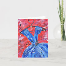 Blaue Kleiderkarte