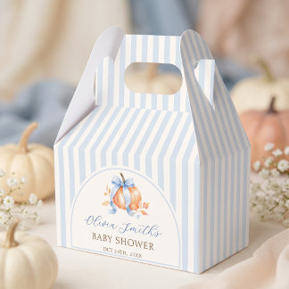 Blaue kleine Kürbis-Herbst-Baby-Party-Geschenkbox Geschenkschachtel