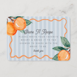 Blaue kleine Süsse Pastel Citrus gemeinsam mit ein Begleitkarte