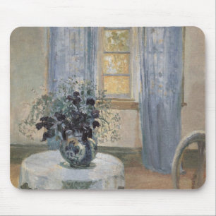 Blaue Klematis im Atelier des Künstlers, Anna Anch Mousepad