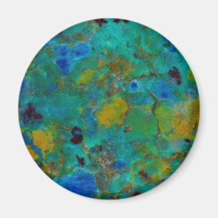 Blaue Klippe Chrysokoll Magnet