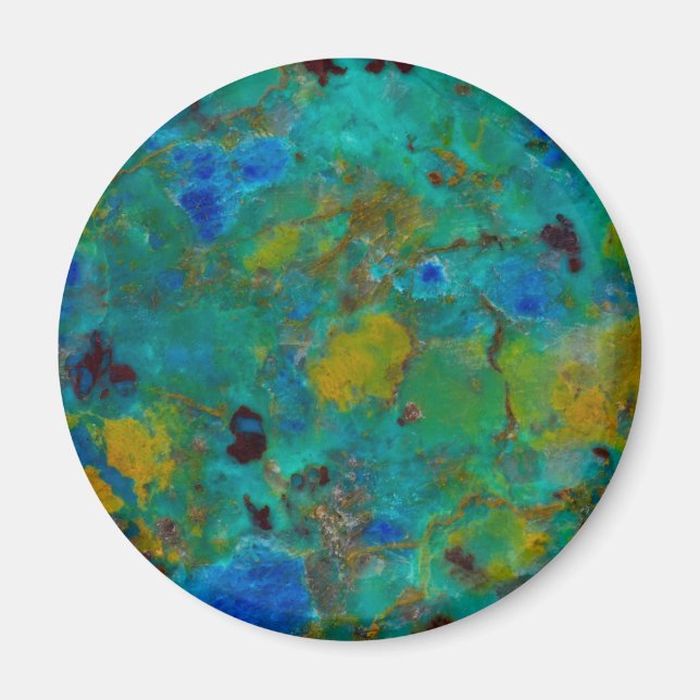 Blaue Klippe Chrysokoll Magnet (Vorne)