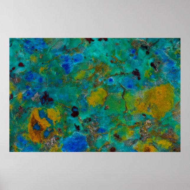 Blaue Klippe Chrysokoll Poster (Vorne)