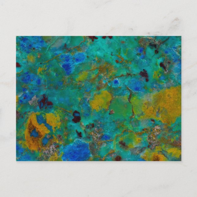Blaue Klippe Chrysokoll Postkarte (Vorderseite)