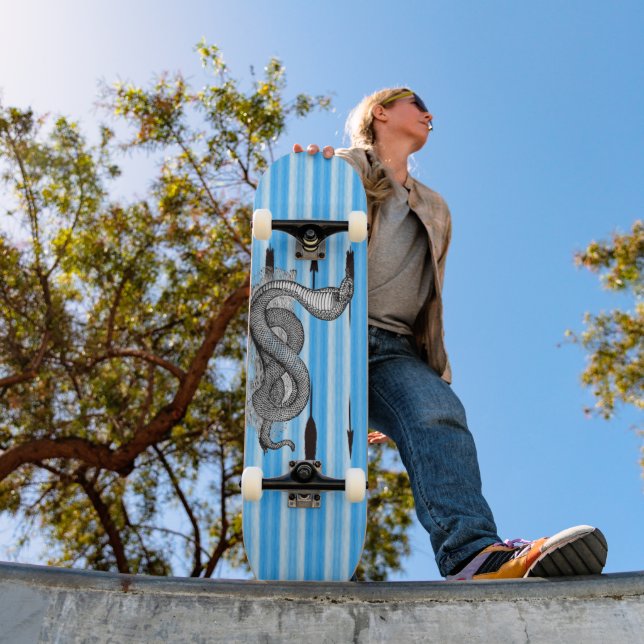 Blaue Kobra Skateboard (Außenbereich 1)