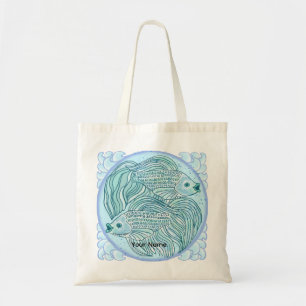 Blaue Koi-Fisch-Tragetasche Tragetasche