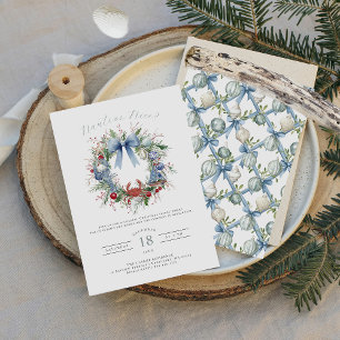Blaue Kokette Nauti oder nette Weihnachtsfeier an Einladung