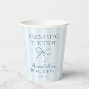 Blaue Kokette Schleife Pastell Knoten Brautparty D Pappbecher