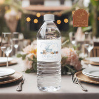 Blaue Koketten-Kinderwagen-Baby-Shower-Flascheneti
