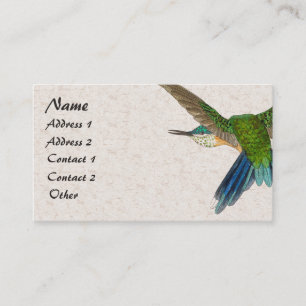 Blaue Kolibri-Vogel-Tier-Visitenkarte Visitenkarte