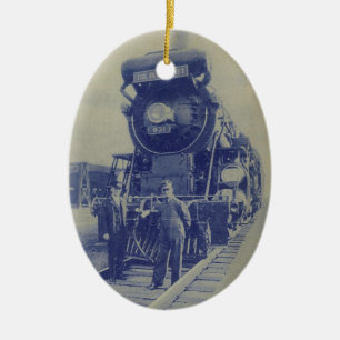 Blaue Kometen-Weihnachtsverzierung Keramikornament