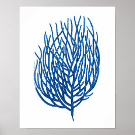 Blaue Korallenkultur # 9 Stranddekor Art Print Poster