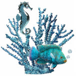 Blaue Korallenriffe Freistehende Fotoskulptur<br><div class="desc">Akryllische Fotoskulptur aus blauen Korallen, die ein glänzendes blaues Seepferd und einen blauen Fisch mit hellblauen Topaz-Luftbläschen schmücken. Ein tolles Dekor im Untermeer-Party, das man überall und sogar in der Mitte benutzen kann! Siehe dazu passendes Acryl Fotoskulptur Button, Schlüsselanhänger, Magnet und Ornament. Sehen Sie sich die gesamte Kollektion Untersee-Fotoskulptur im...</div>