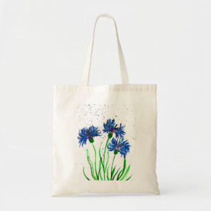 Blaue Kornblumen Blumen rustic schön modern süß Tragetasche