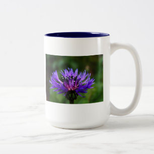 Blaue Kornblumen-Blüten Frieden Liebe Schicksal Zweifarbige Tasse