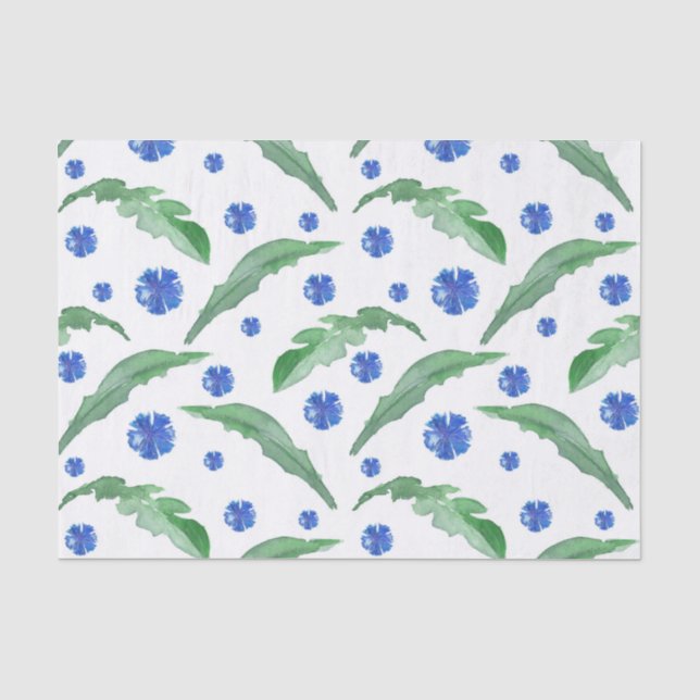 Blaue Kornblumen Seidenpapier (Vorderseite)