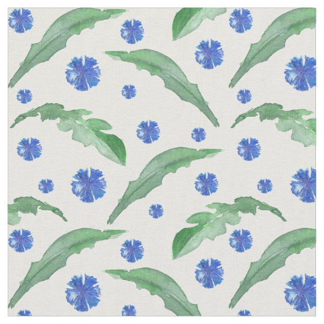 Blaue Kornblumen Stoff (Nahaufnahme)