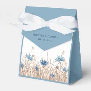 Blaue Kornblumen und Hochzeiten von Weizenfeldern Geschenkschachtel